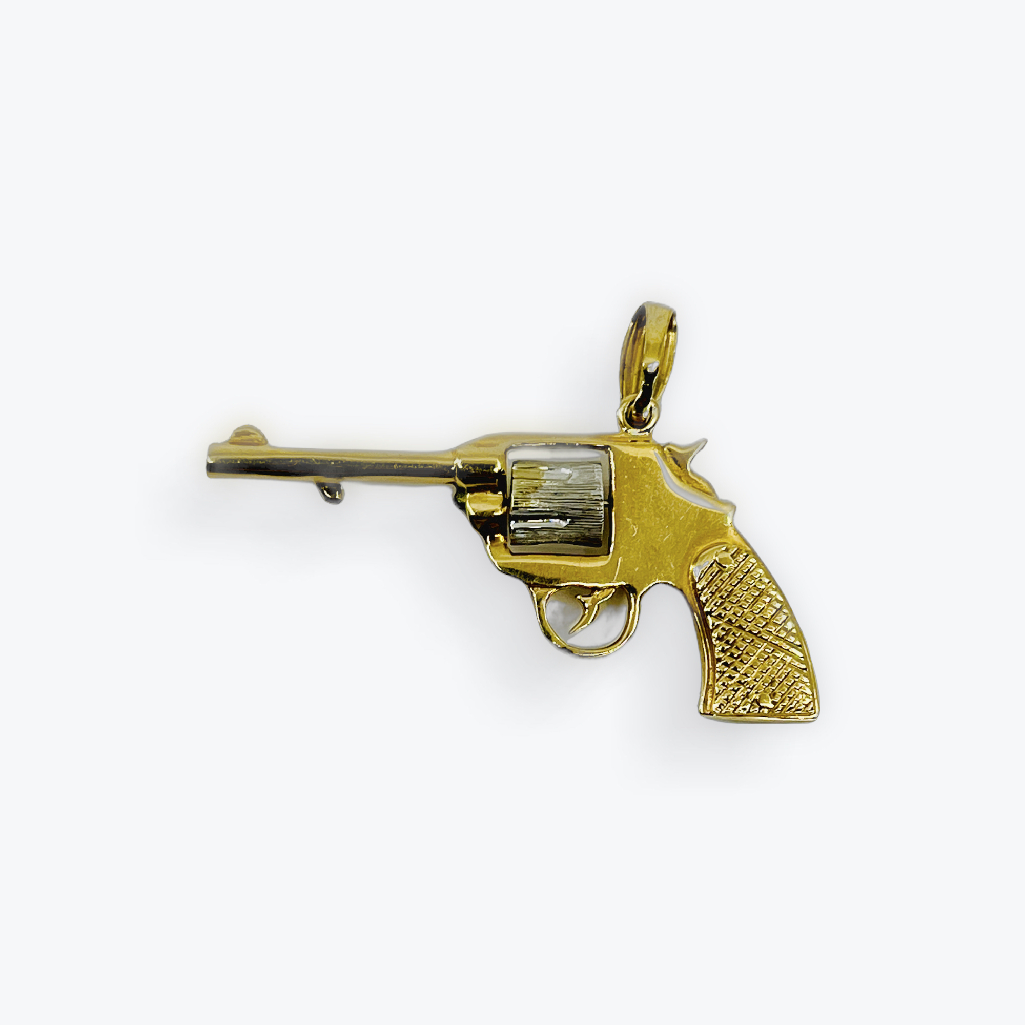 Gold Revolver Pendant