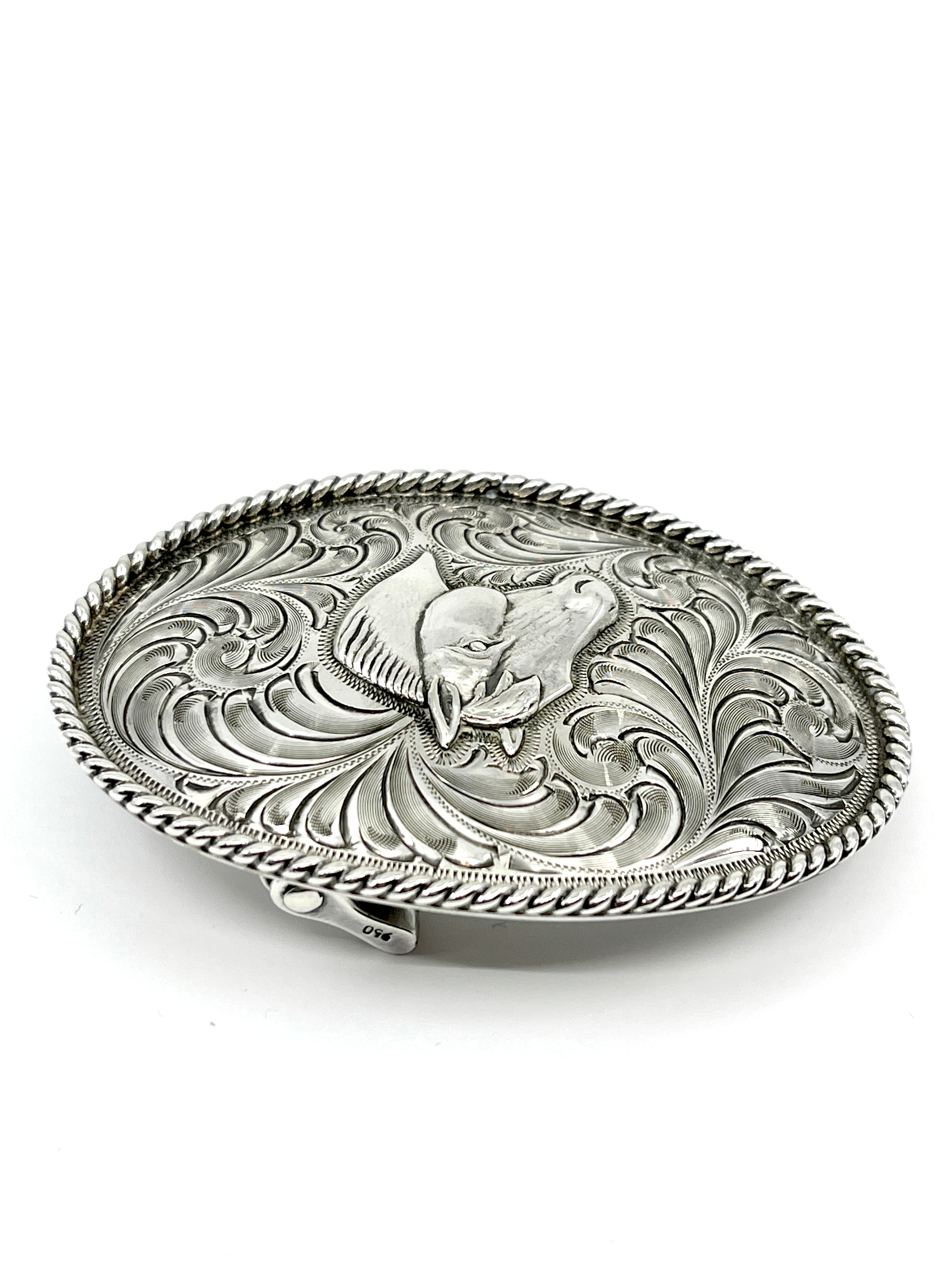 J.W. Cooper Sterling Silver Belt Buckle