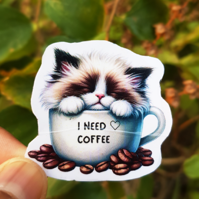 I Need Coffee Sticker Best for Phone and Laptop