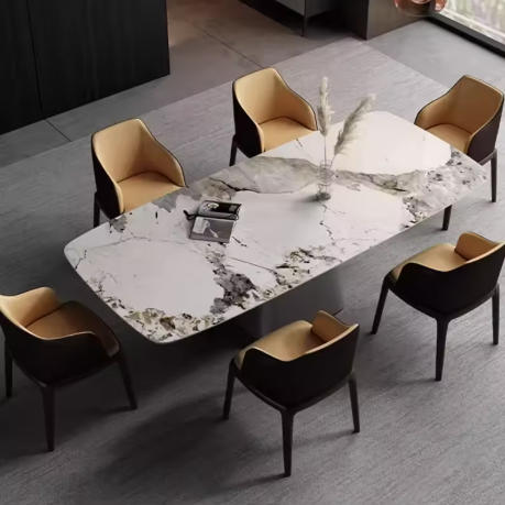 Modern Marble Dining Table Set