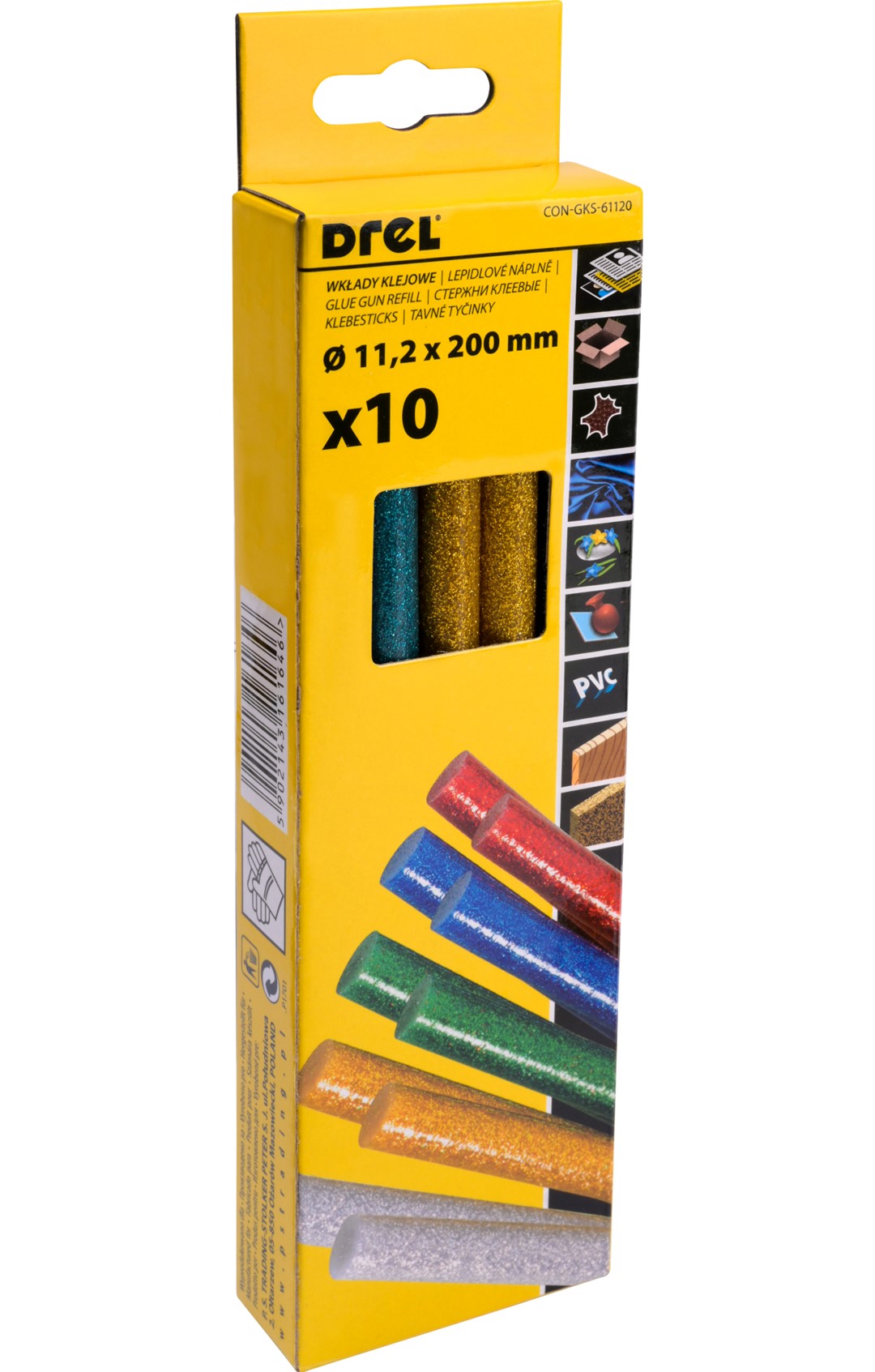 Set shufra silikoni me shkrirje Glitter 5 ngjyra 10 cope