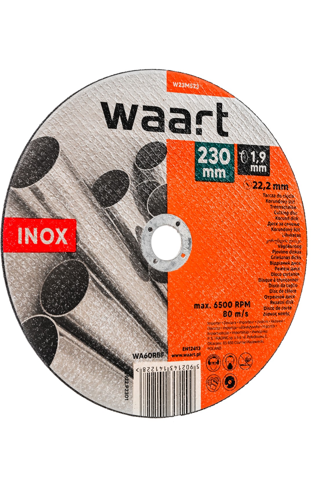 Disk preres Inox WAART 230x1.9mm