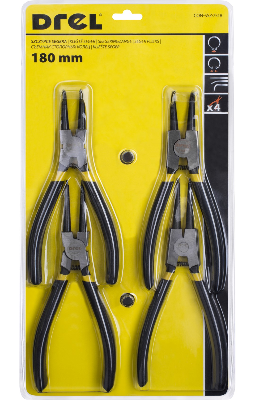 Set pinca fermo Drel 4 cope