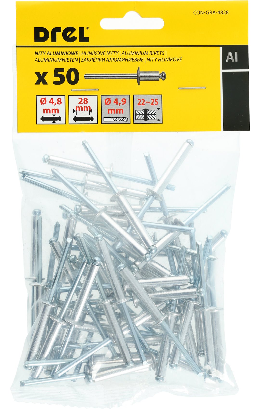 Percina alumini Drel 4.8x28 50 cope