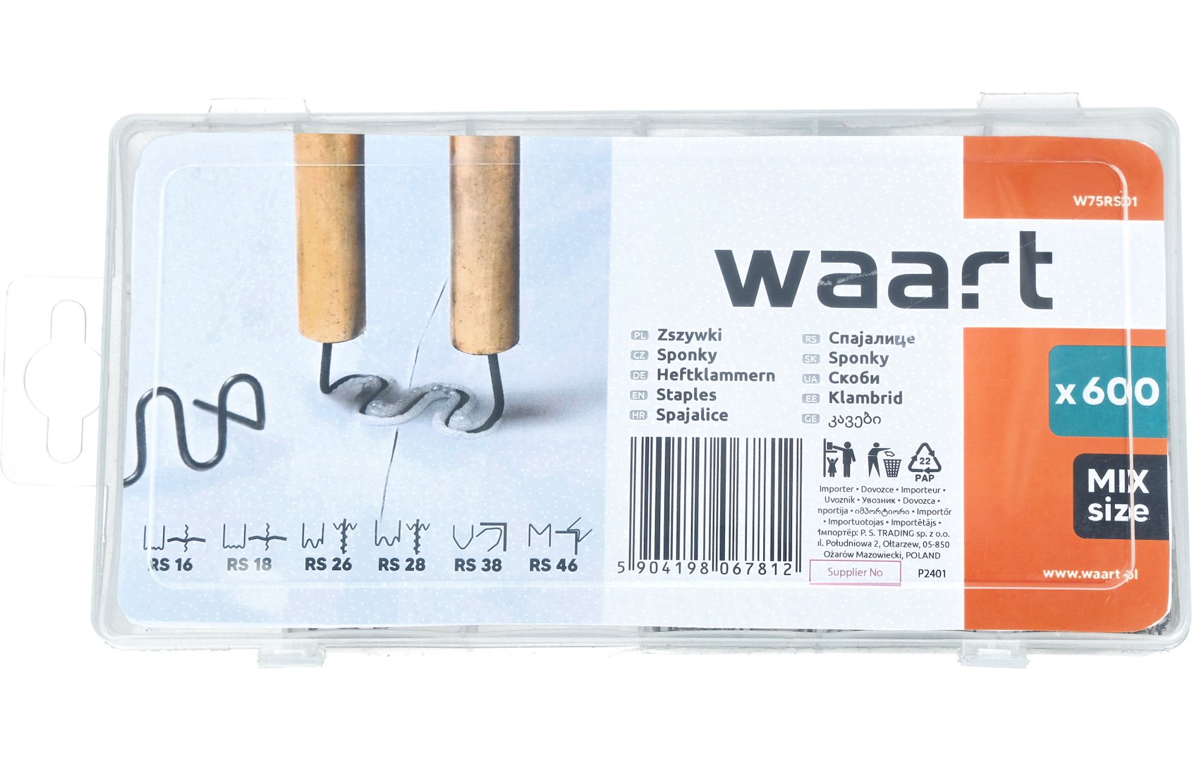 Set tela per ngjitje plastike WAART 600 cope