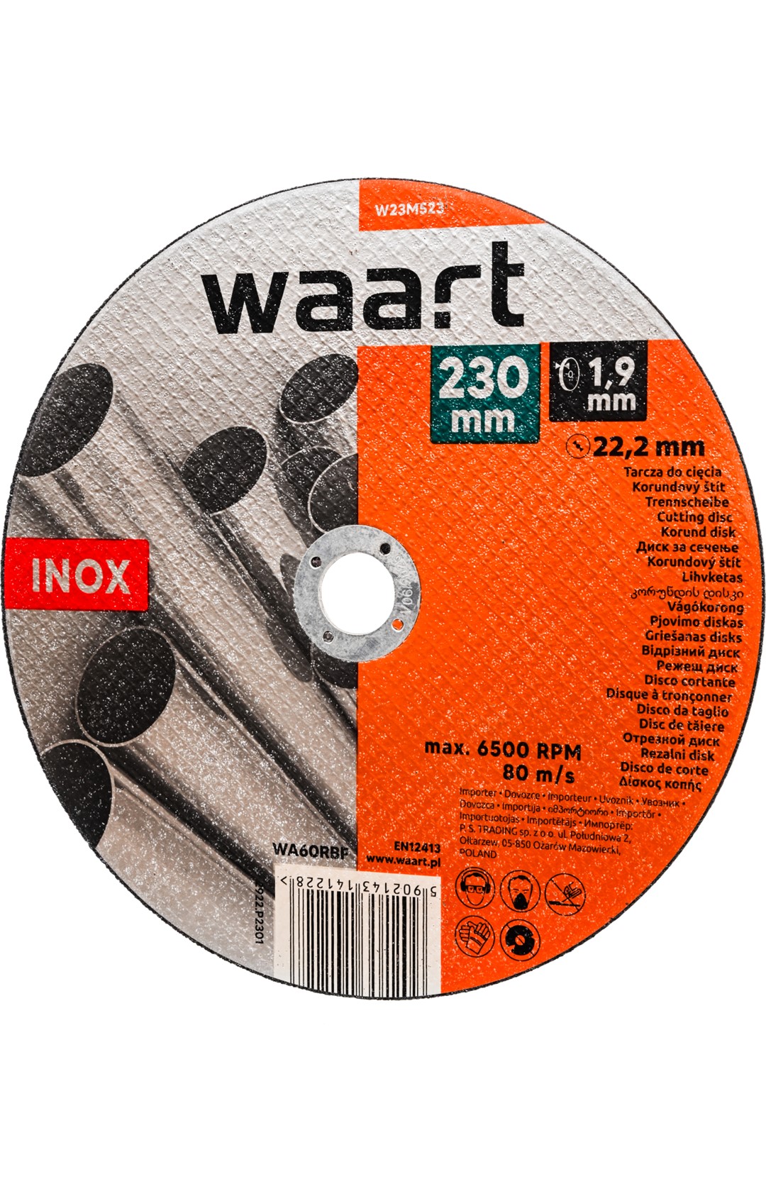 Disk preres Inox WAART 230x1.9mm