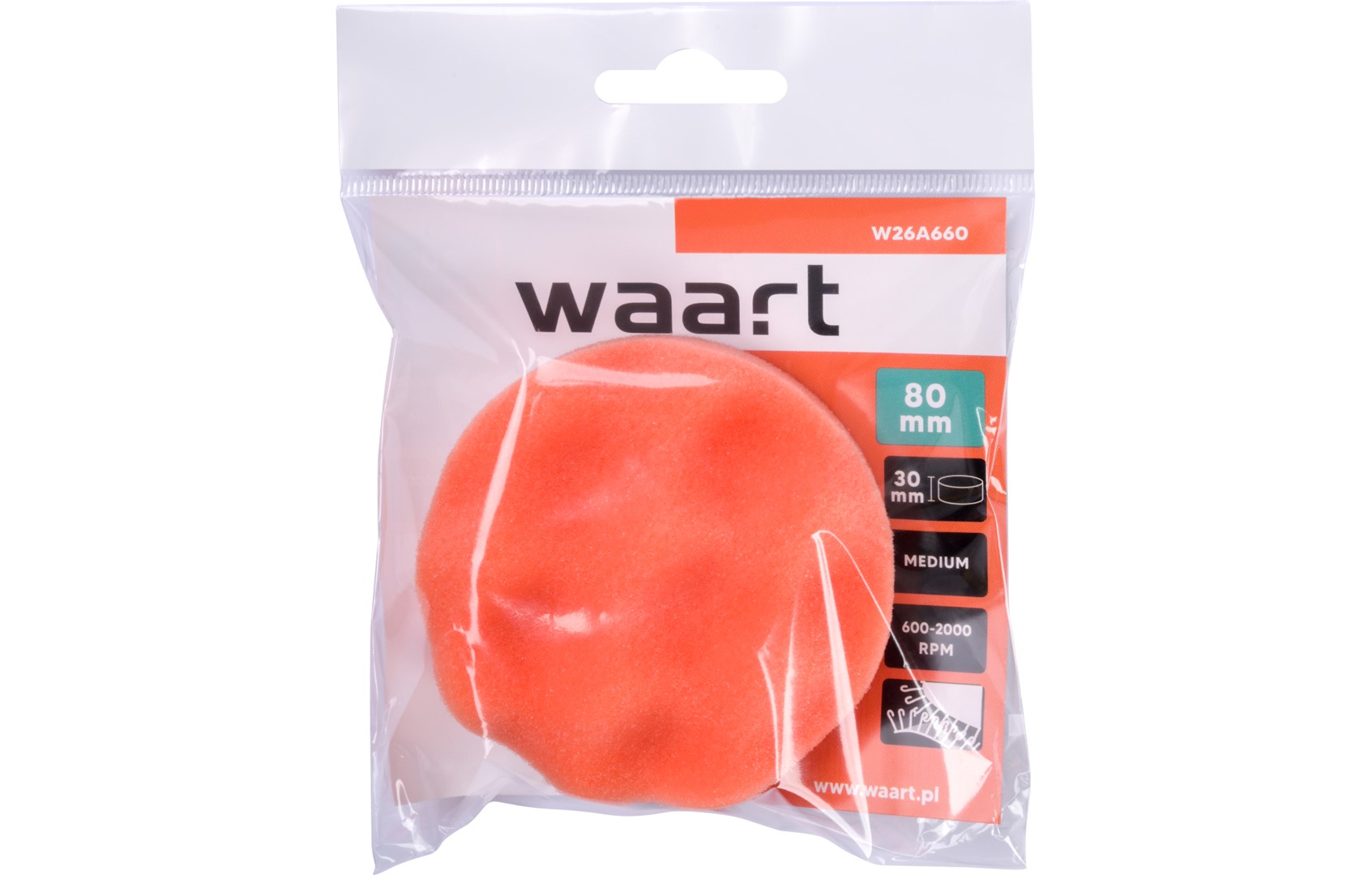 Sfyngjer lucidimi WAART 80mm portokalli per paste Extra Fine