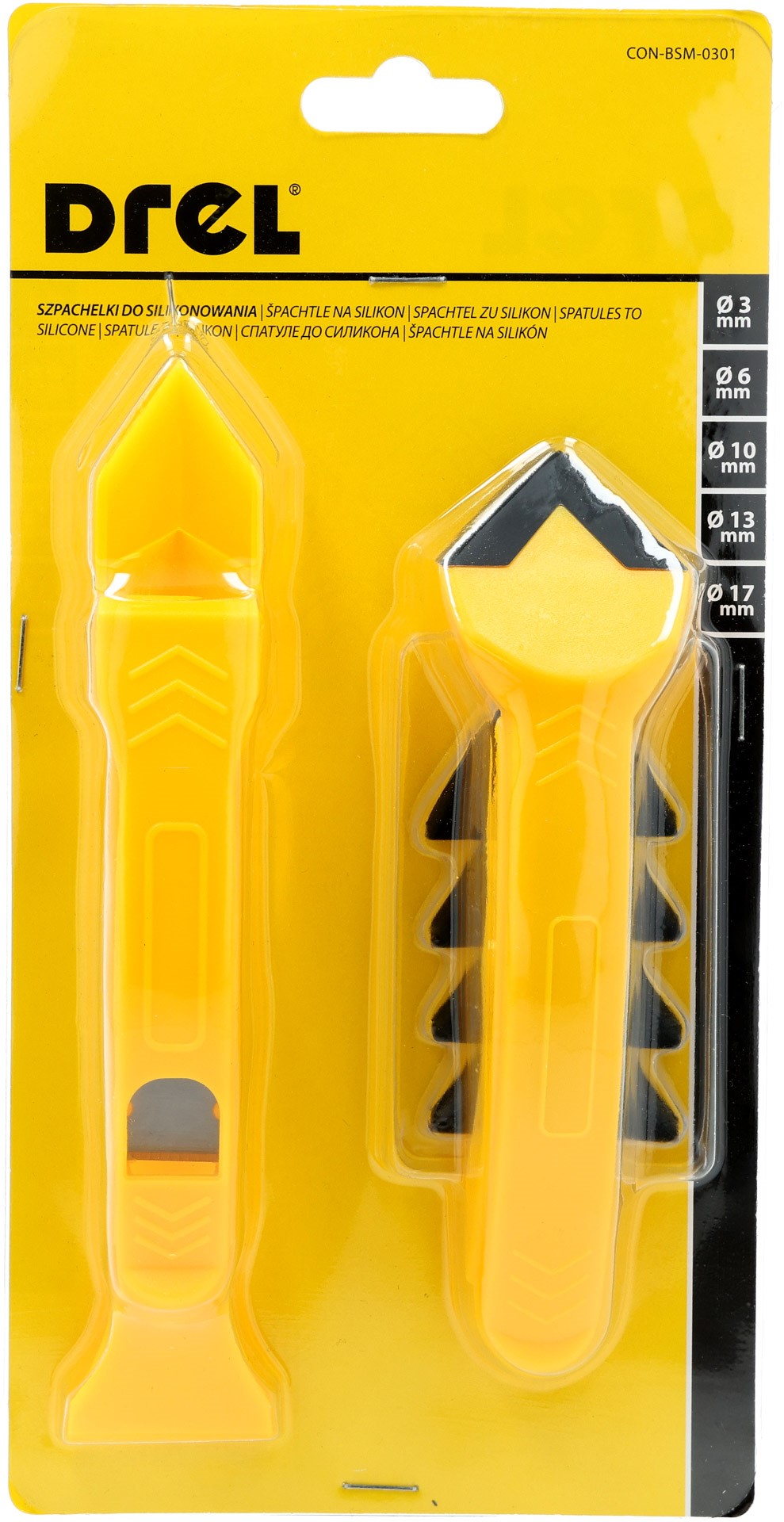 Set shpatulla per punim silikoni Drel 6 cope