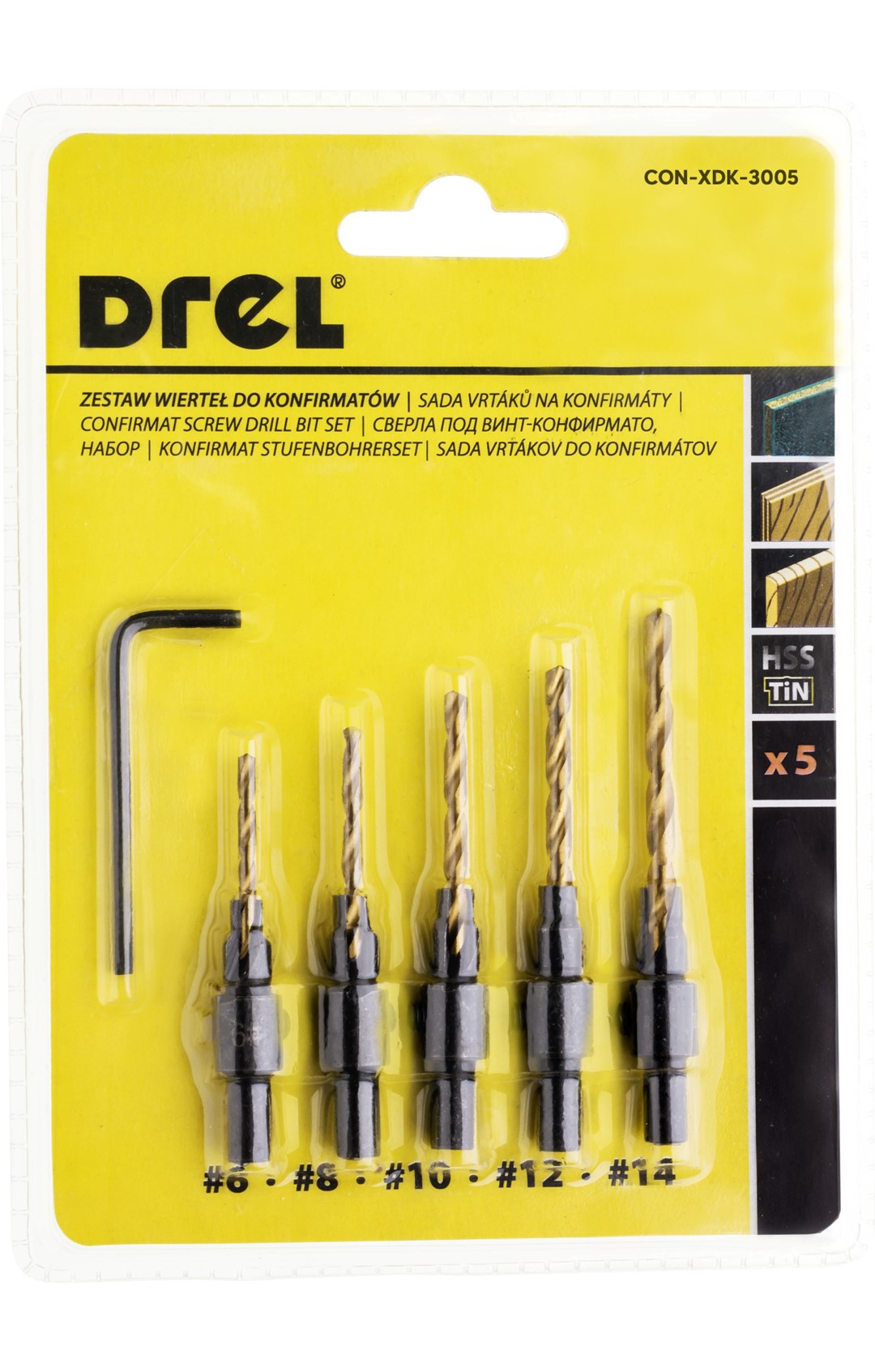 Set punto freze konike Drel 6-14mm 5 cope