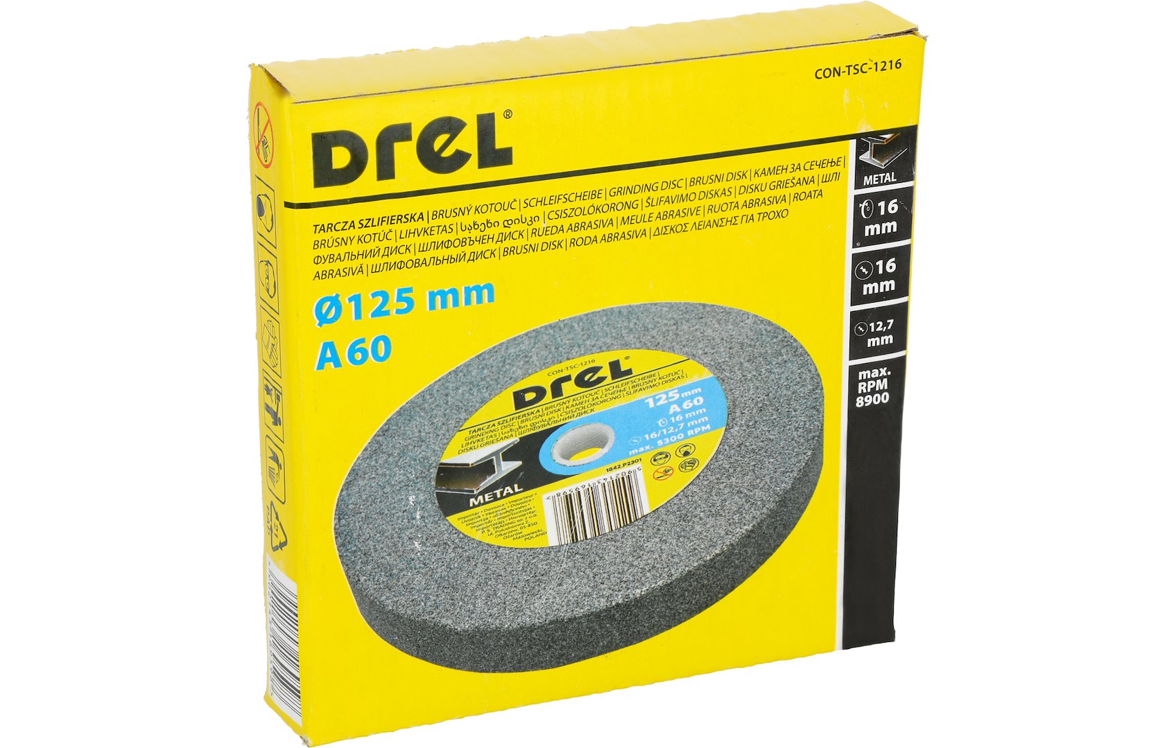 Gur zmeril Drel 125x16x16 P60