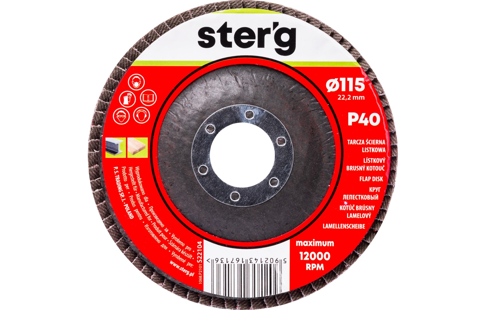 Disk zmerilimi me fleta Sterg 115mm