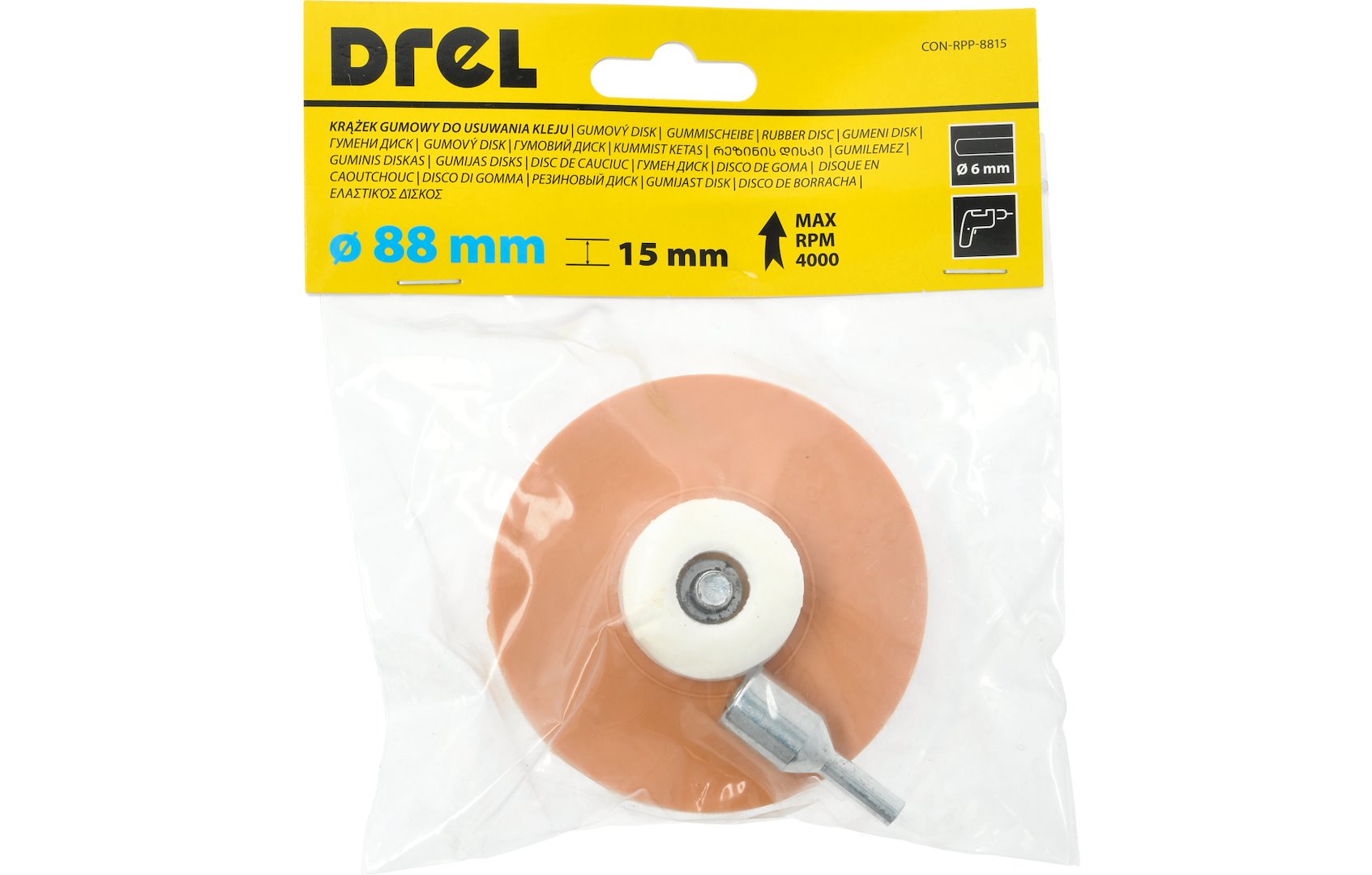 Disk gome per adezive Drel 88x15mm