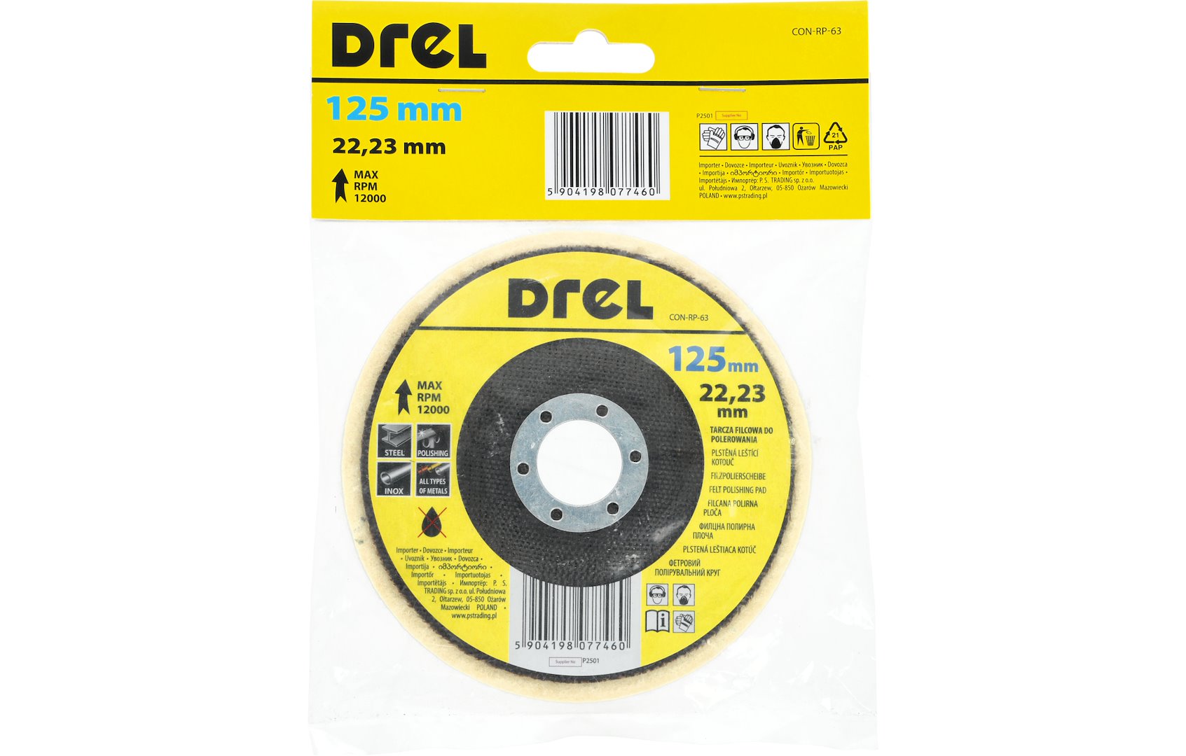Disk lucidimi Drel 125x22.23x6mm