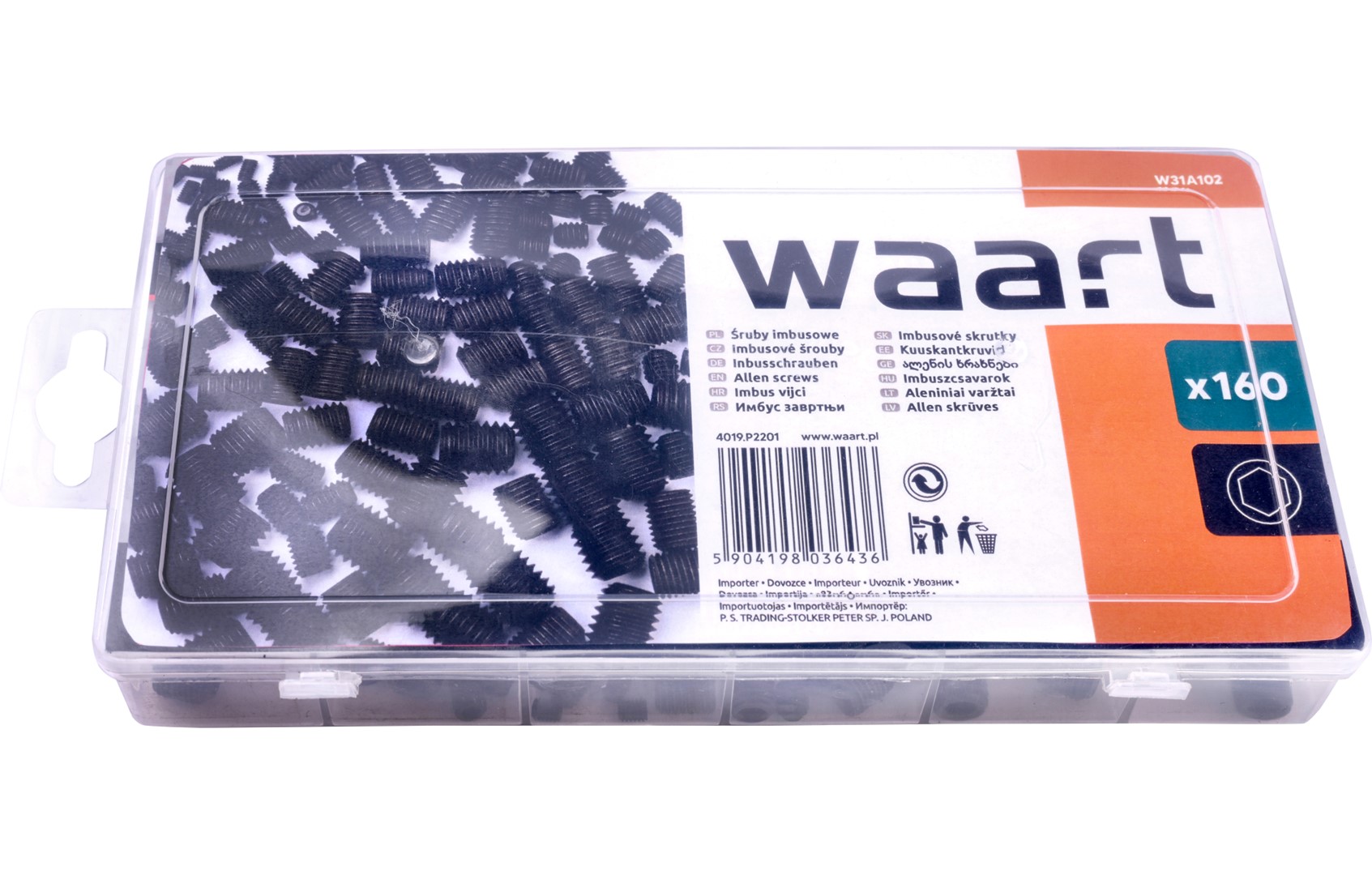 Set bulona hekzagonal te fshehte WAART 160cp