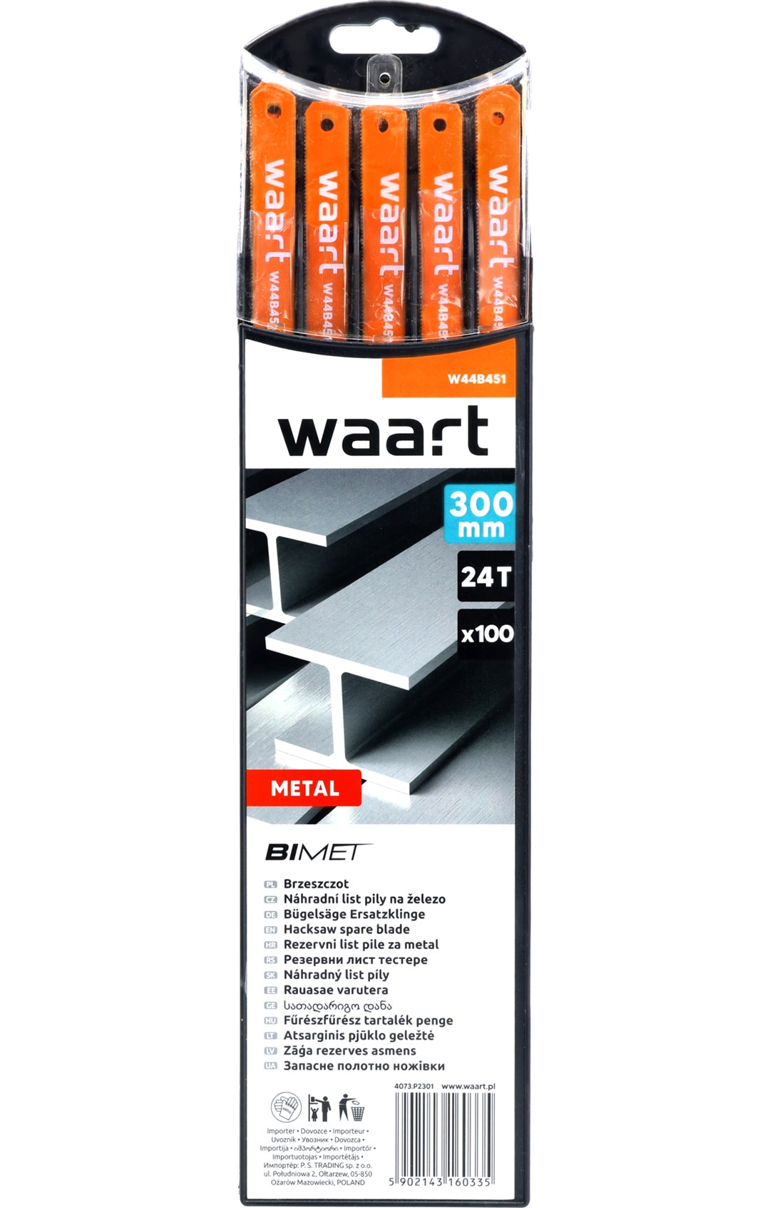 Flete sharre hekuri WAART Bi-Metal 300mm