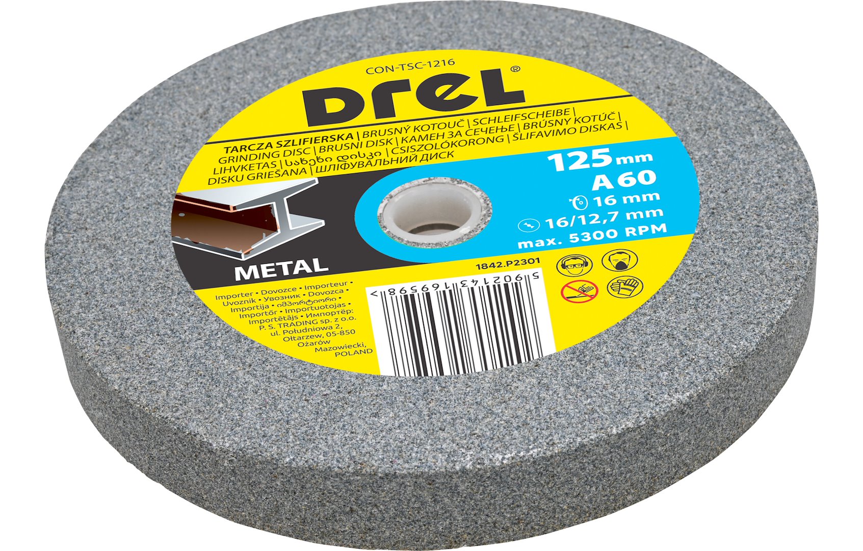 Gur zmeril Drel 125x16x16 P60