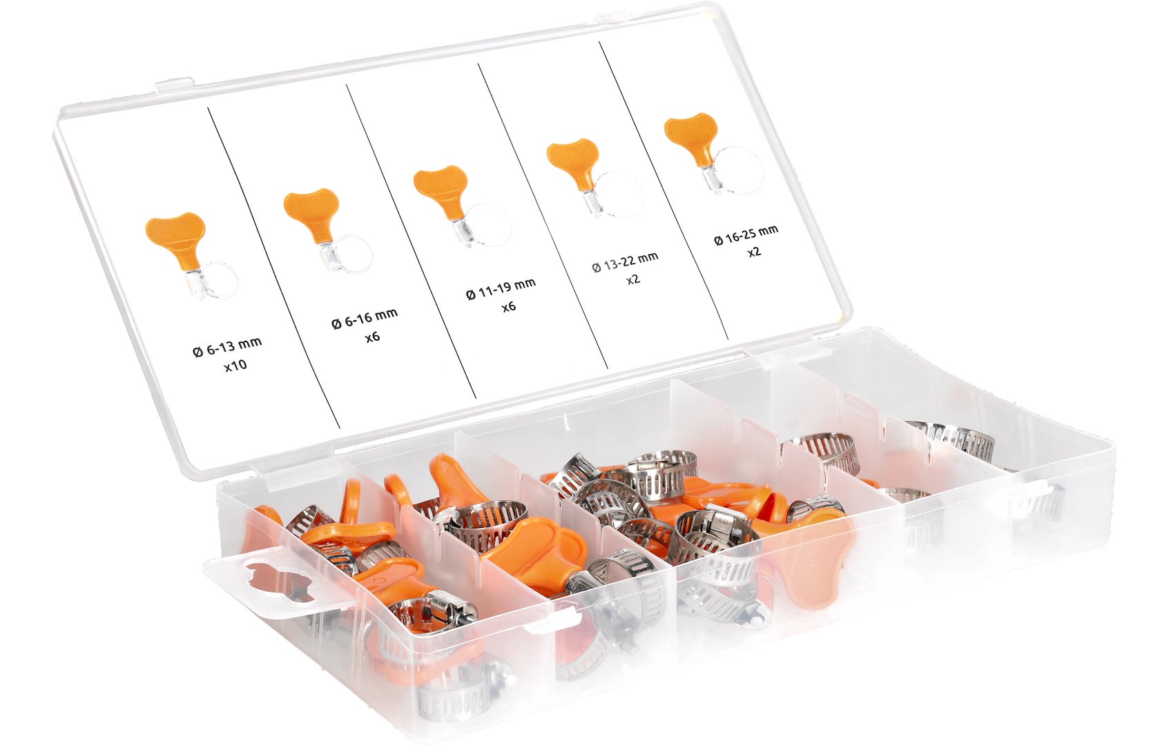 Set fasheta metalike me vesh WAART 6-25mm 26 cope