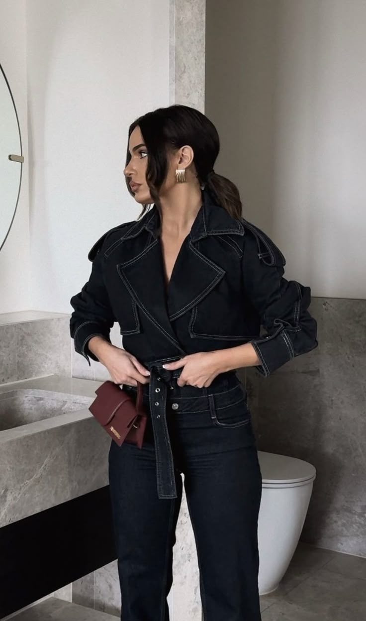 Stylish Black Denim Jacket
