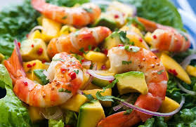 Salade de crevettes fraîches et d'avocat