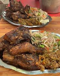 Agouti braisé avec accompagnement