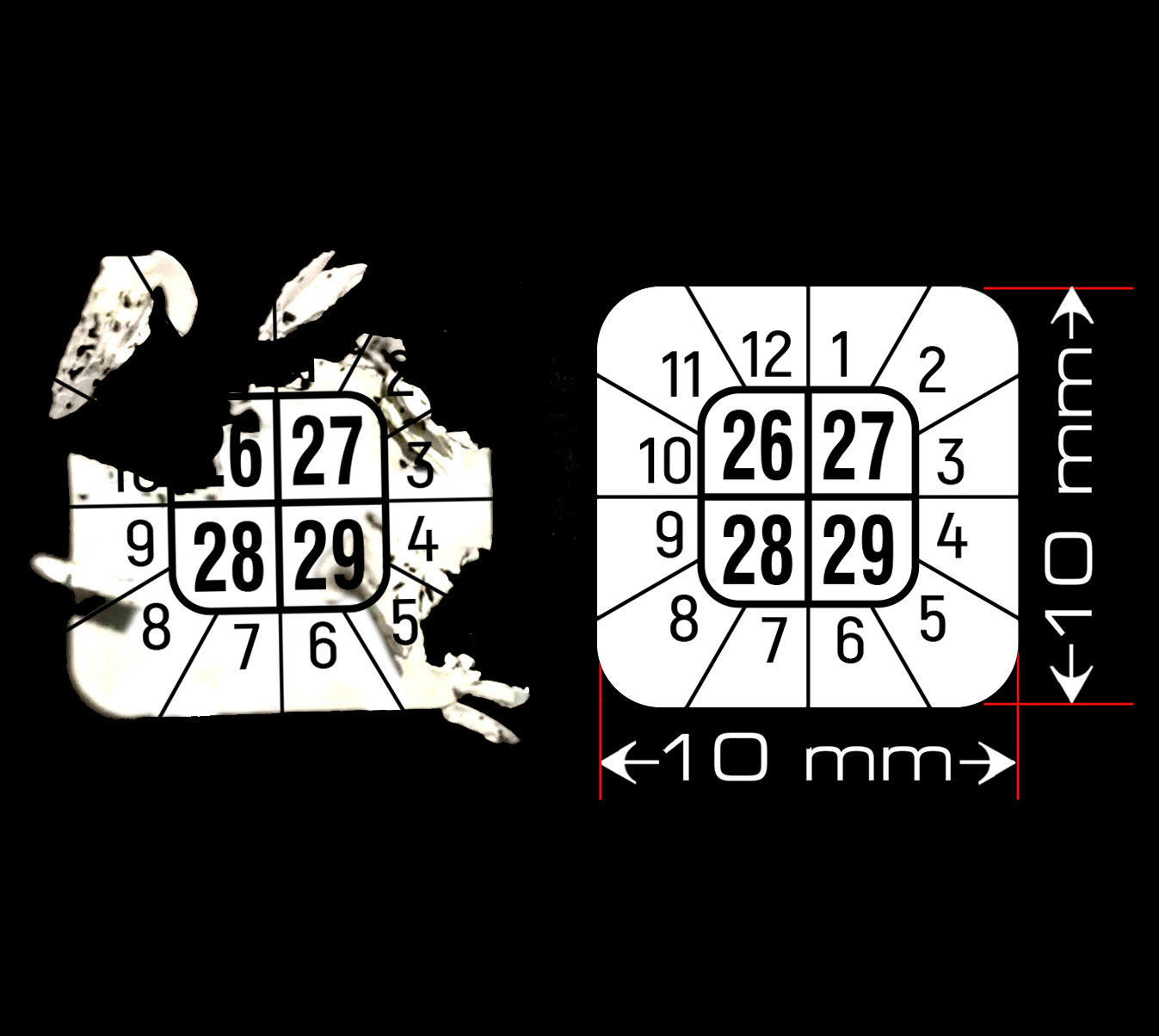 Sigilli adesivi antimanomissione in vinile ultra distruttibile 10x10 mm