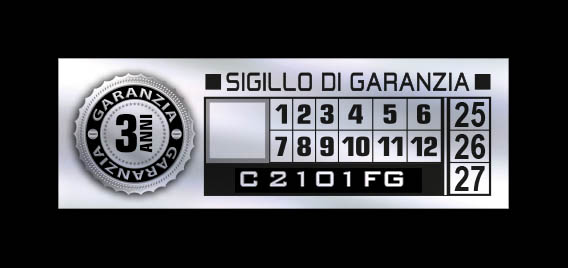 Sigilli adesivi antimanomissione VOID (effetto specchio) 38,1x12,7 mm