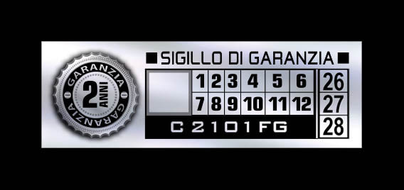 Sigilli adesivi antimanomissione VOID (effetto specchio) 38,1x12,7 mm