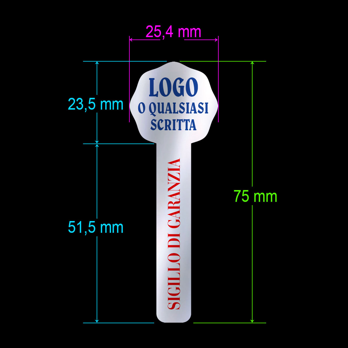 Sigilli adesivi antimanomissione VOID (effetto specchio) 75x25,4 mm