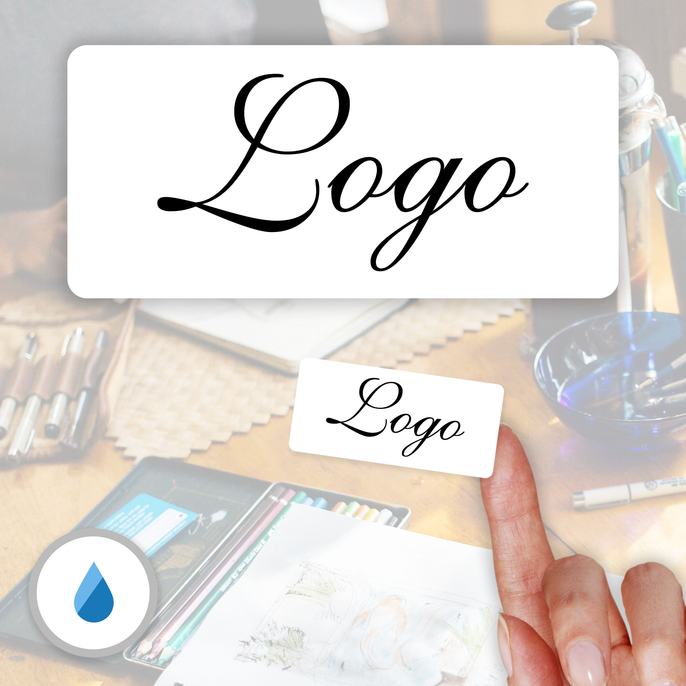 Etichette adesive in poliestere impermeabile 61x28 mm