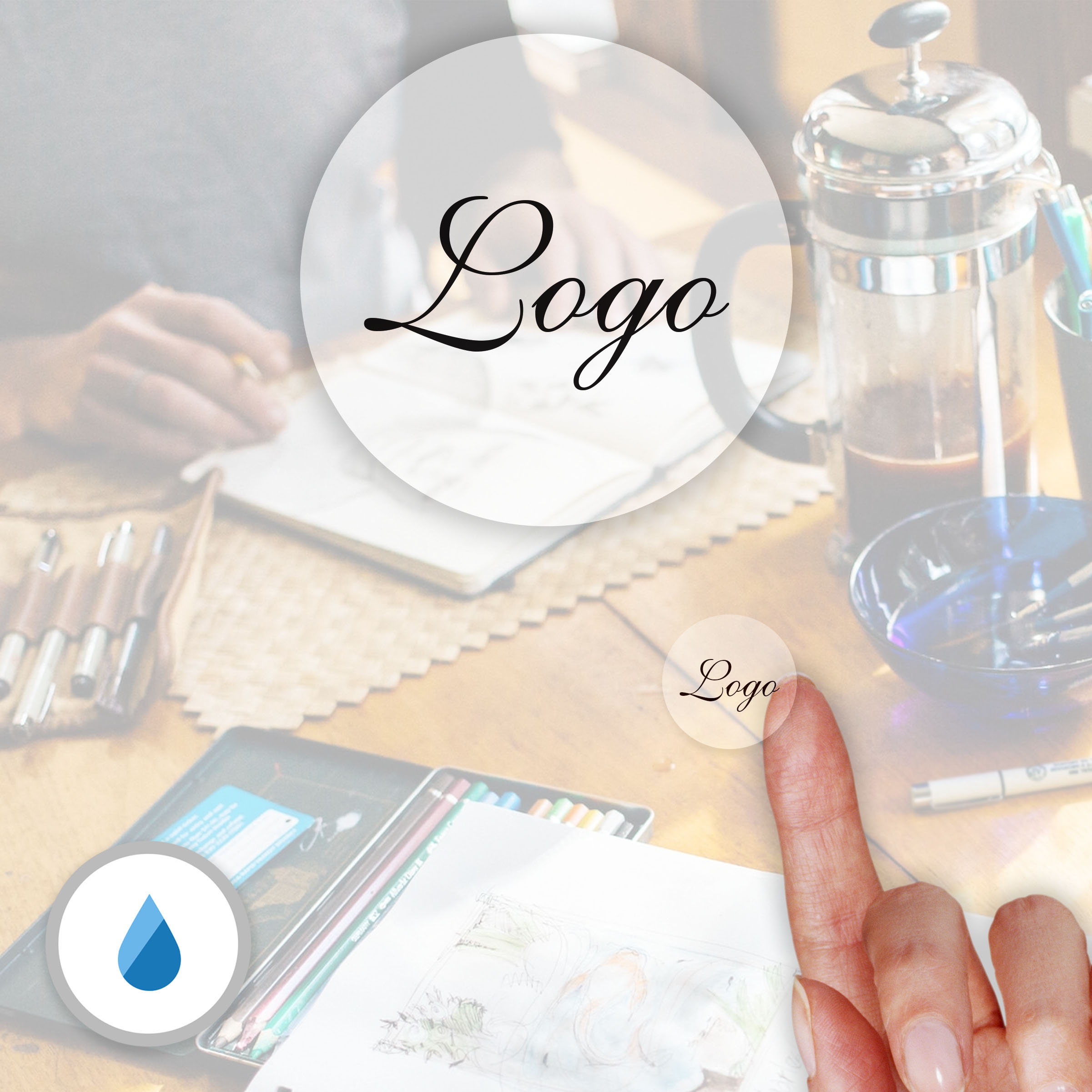 Etichette adesive in poliestere impermeabile Ø25 mm