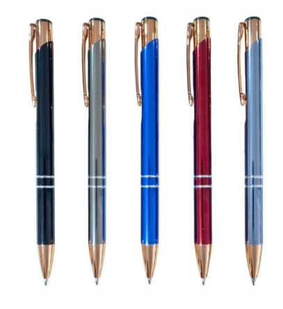 Bolígrafo Metálico Elegante con Oro Rosa