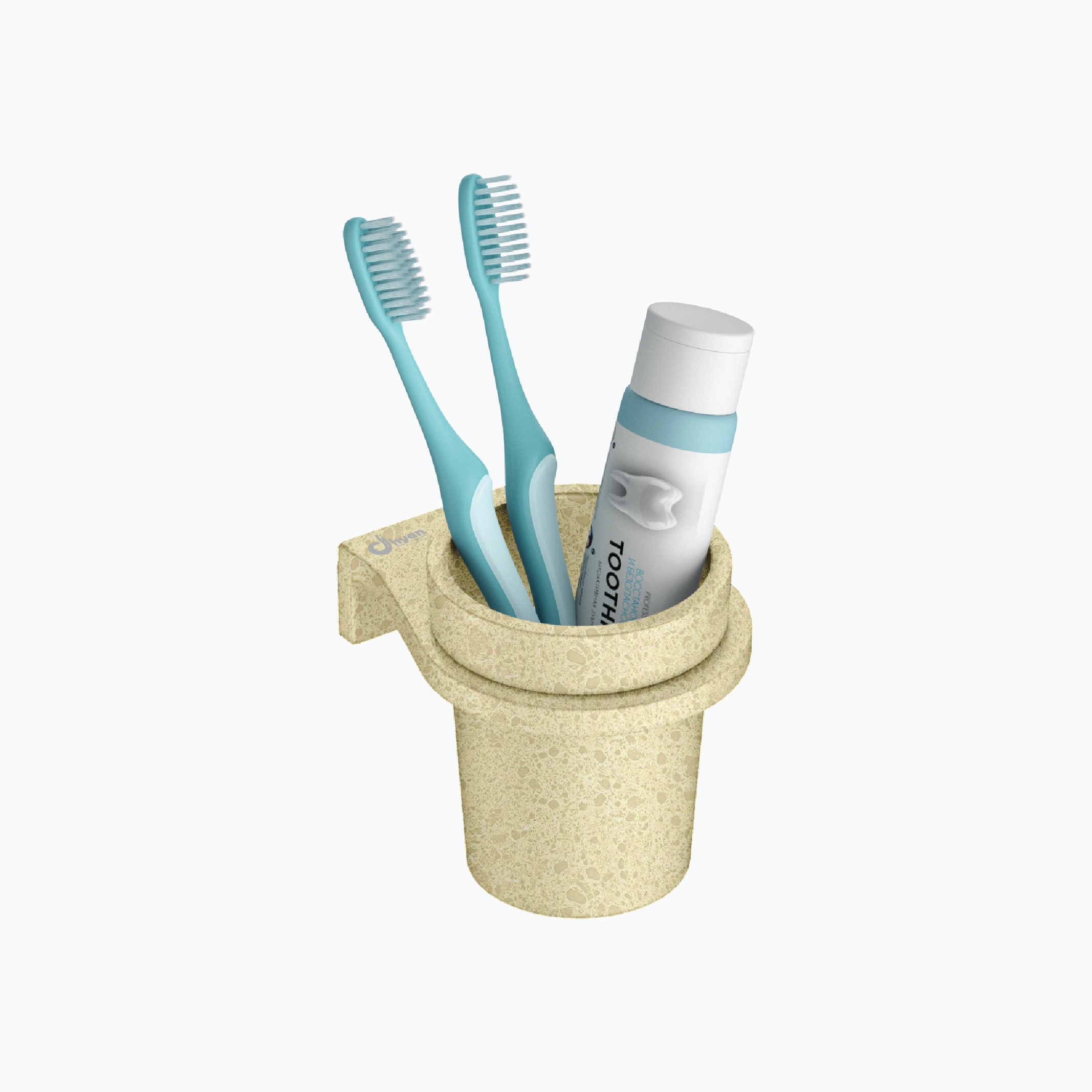 Round Glass With Holder