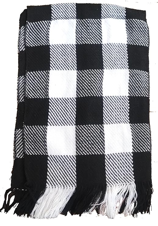 BODYTECH Men & Women Casual Luxurious Premium Checkered Woolen Muffler, Scarf, Stole For Winter