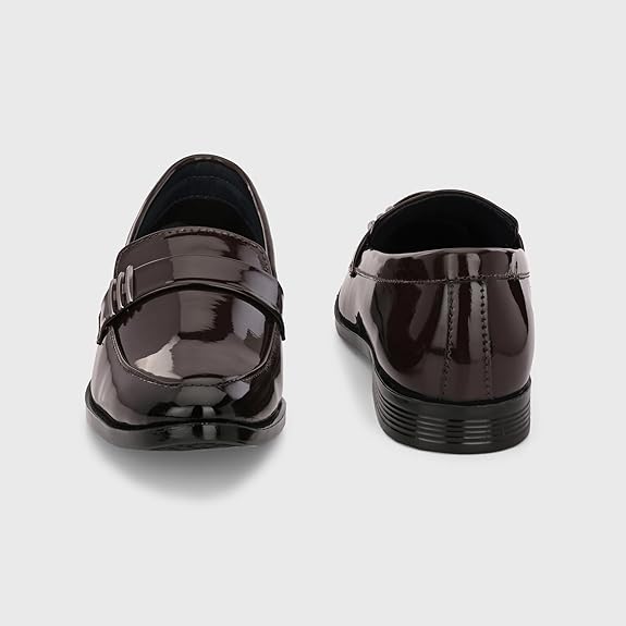 Centrino Formal Shoes for Men | Slip-On Dress Shoes with Cushioned Insole | Comfortable & Stylish Non Lace-Up Design for Office (9705)