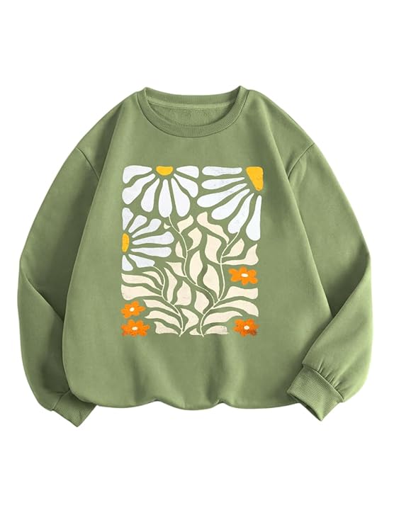 TAGAS Women's Sweatshirt| Jumper Women Winter Wear| Floral Print (Sweatshirt) for Women |Womens Winter wear