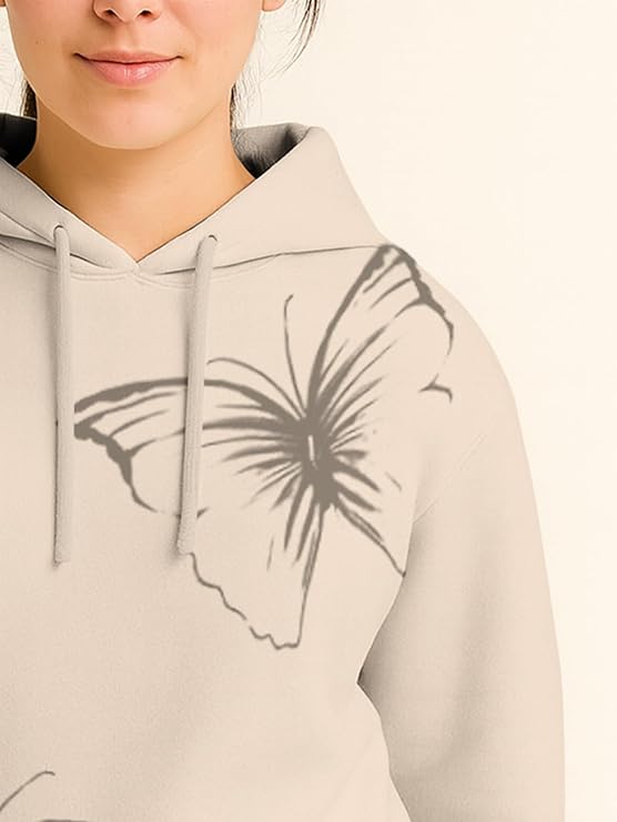 HELLCAT Trendy Cotton Blend Hoodie for Women | Stylish Winter Hooded Sweatshirt for Women