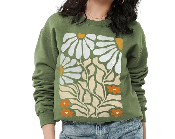 TAGAS Women's Sweatshirt| Jumper Women Winter Wear| Floral Print (Sweatshirt) for Women |Womens Winter wear
