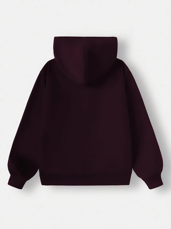 TOGS & TERRE Stylish Printed Fur Hoodie for Women | Winter Wear Hooded Sweatshirt | Cozy Hoodies for Women Lucky