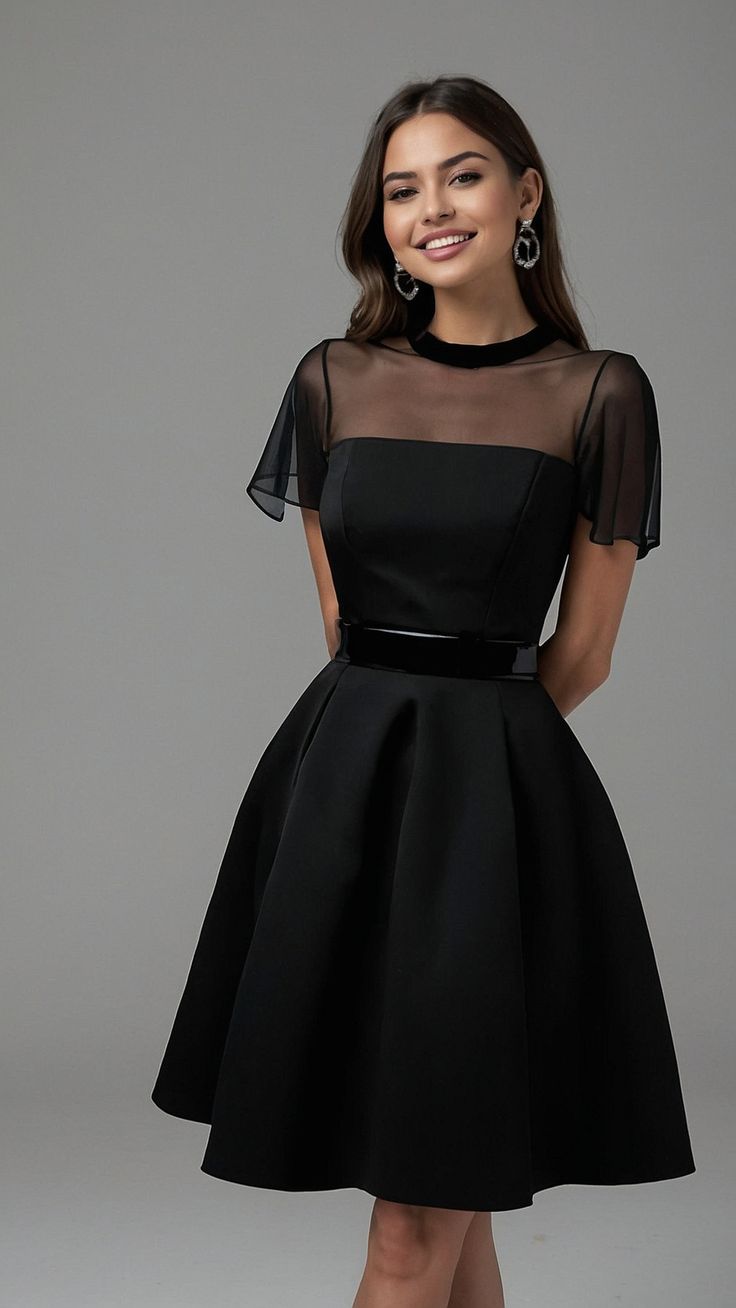 Elegant Black Cocktail Dress