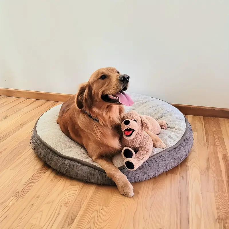 ตุ๊กตาหมาพลัชขนาดยักษ์ 40ซม./70ซม. สีทอง และลาบราดอร์ รีทรีฟเวอร์ 1 ชิ้น