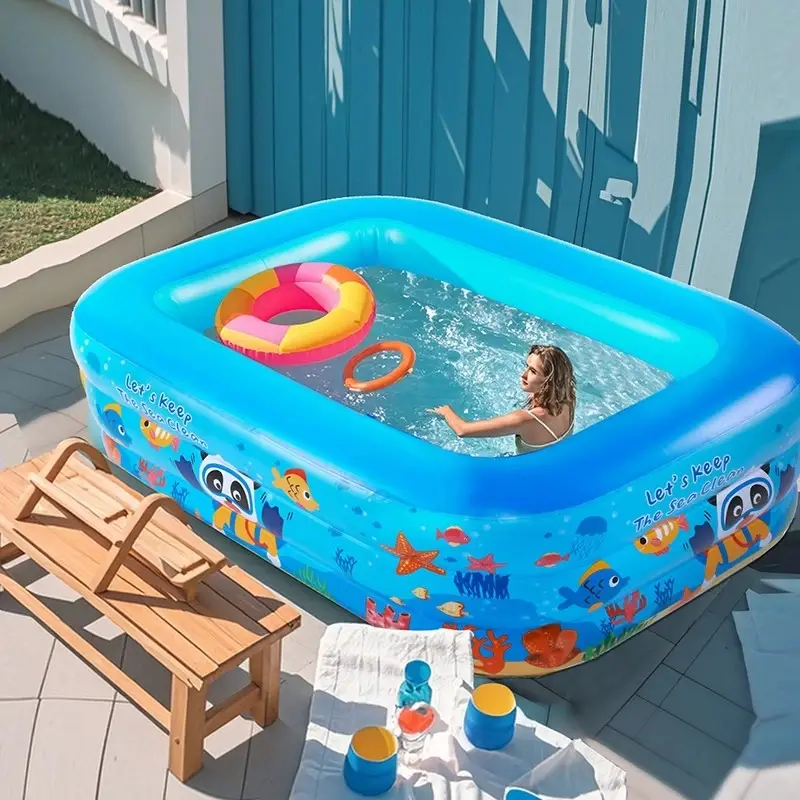 สระว่ายน้ำลูกโป่งสำหรับเด็กพร้อมพื้นกันกระแทก