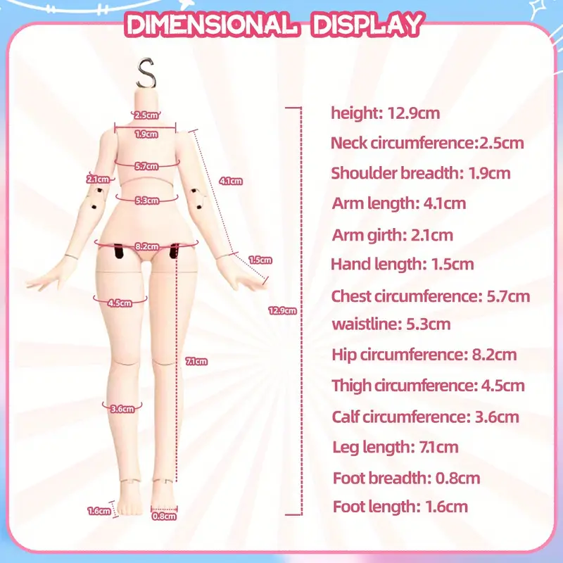 1 ชิ้น ตุ๊กตาแอคชั่นฟิกเกอร์ Original Minty Strange Forest Series ขนาด 1/12Bjd 20 ซม.