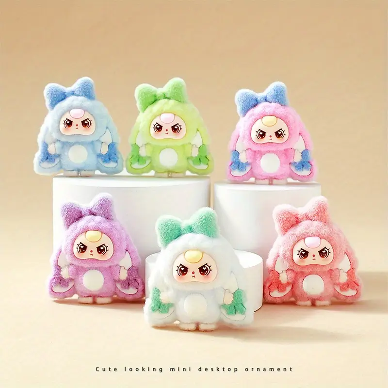 หมอนพลัช Angry Moe - ตาใหญ่และหูฟู, หมอนกระต่ายนุ่มสีพาสเทล (ชมพู, เขียว, น้ำเงิน, ม่วง)