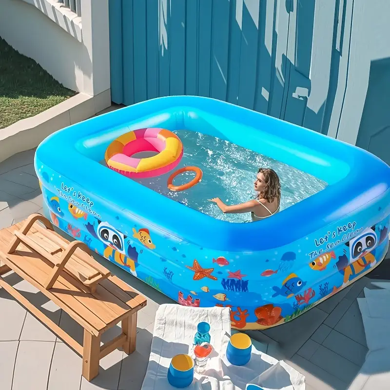 สระว่ายน้ำเป่าลม 3 ชั้น พื้นกันกระแทก 