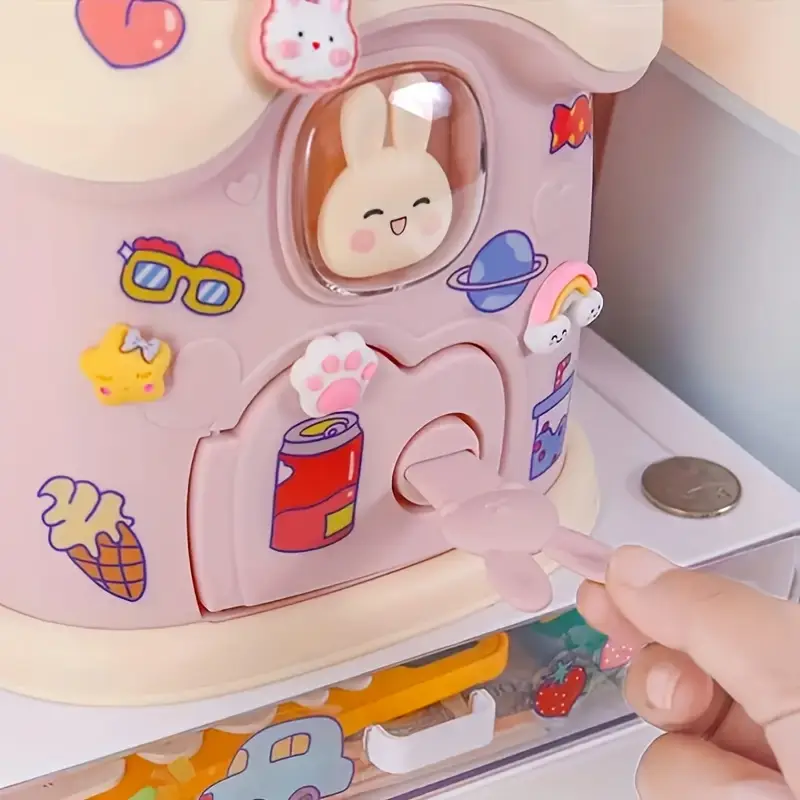 กระปุกออมสินพร้อมกุญแจ, ตกแต่งโต๊ะกระต่ายอีสเตอร์สร้างสรรค์, และของประดับ DIY ทำมือพร้อมสติกเกอร์ติดเลือกได้สีแดงและชมพู