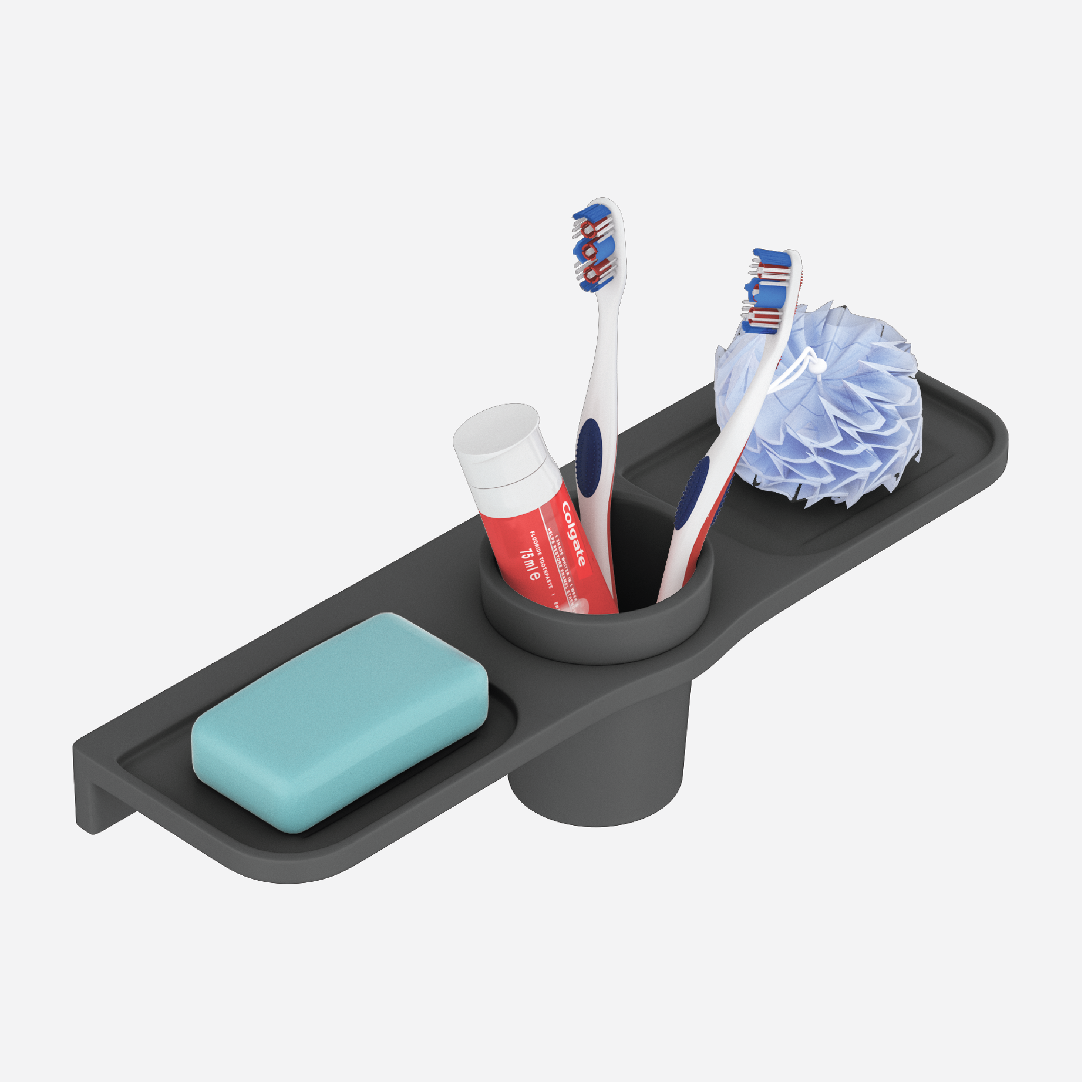 Double Soap Dish With Glass