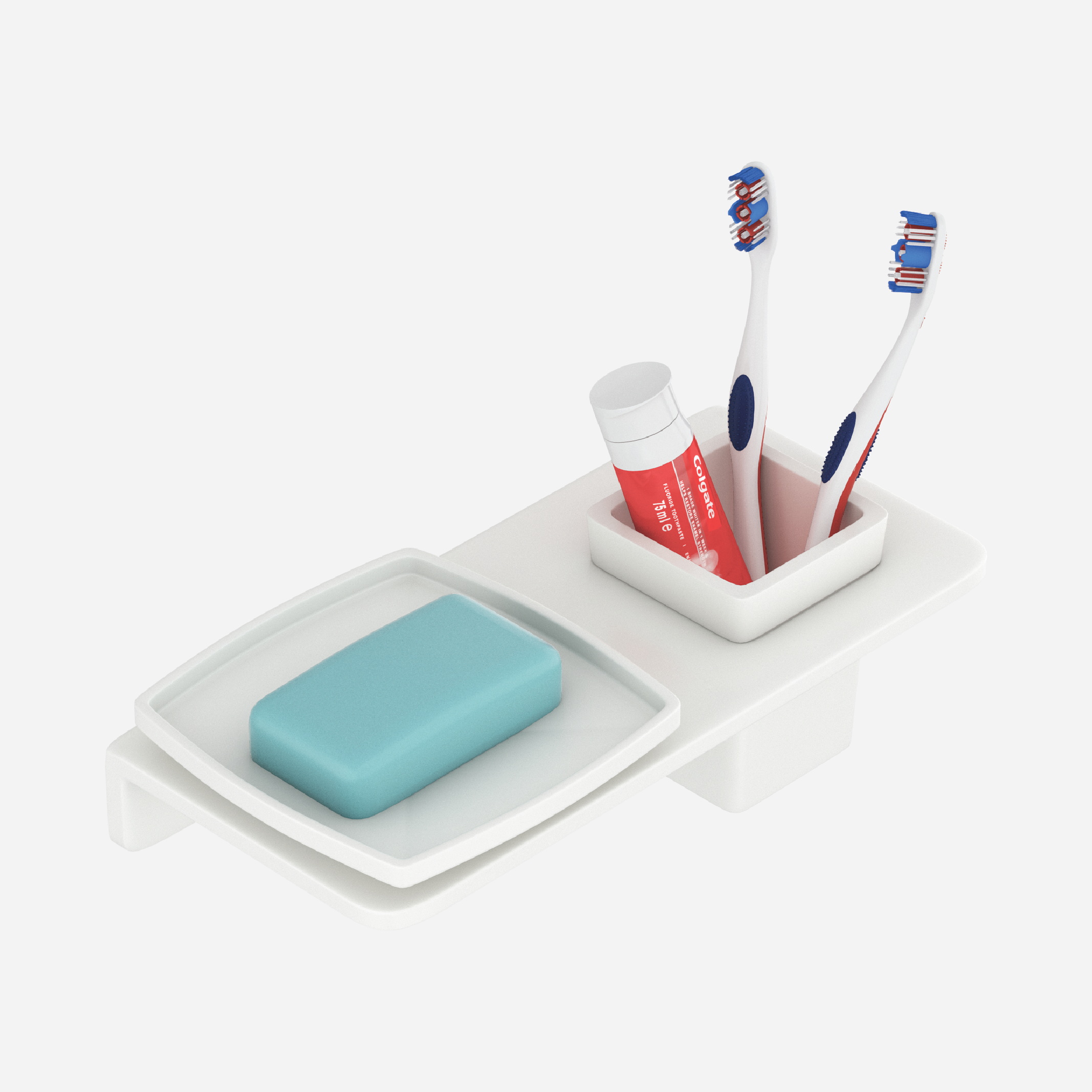 Large Square Soap Dish With Glass