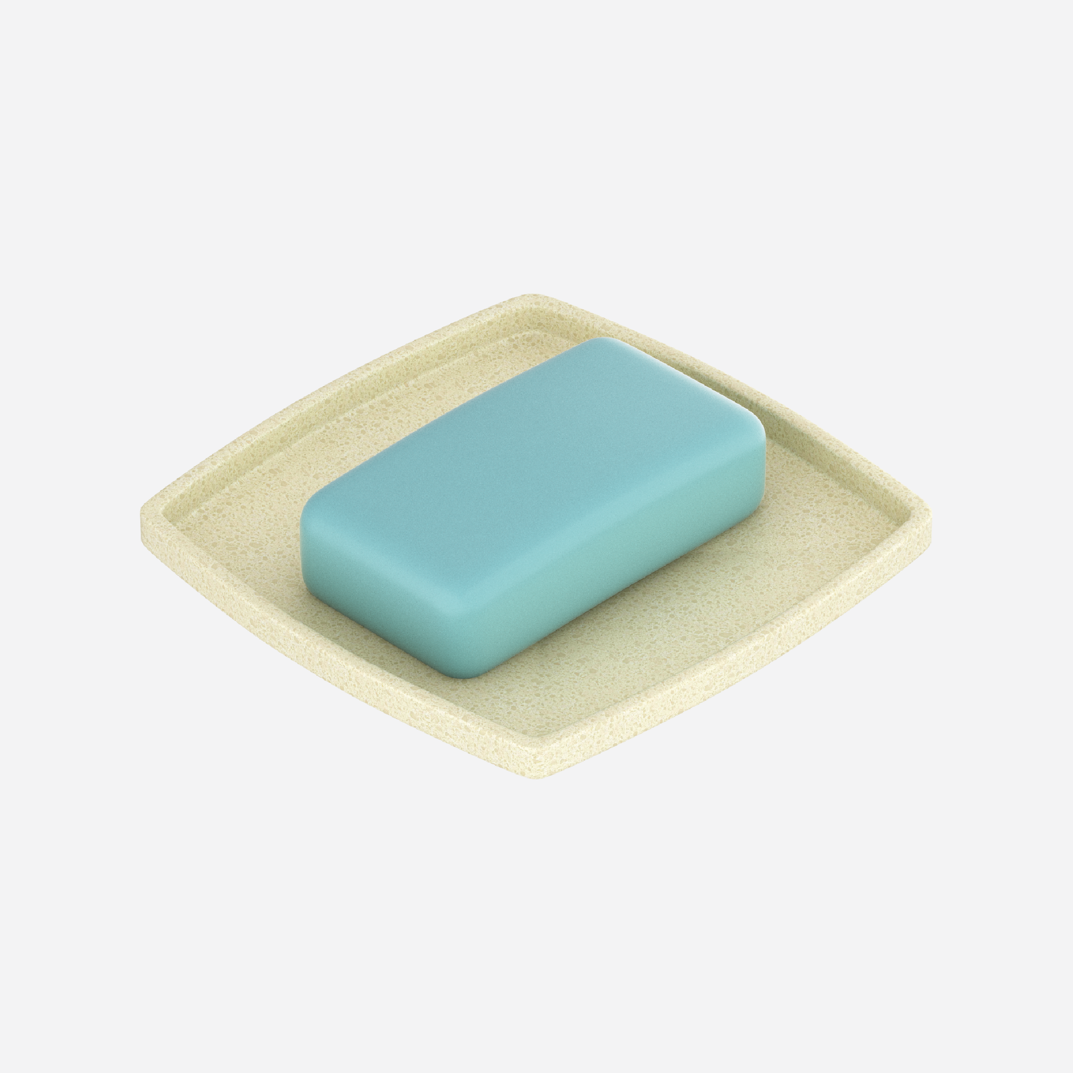 Large Square Soap Dish With Holder