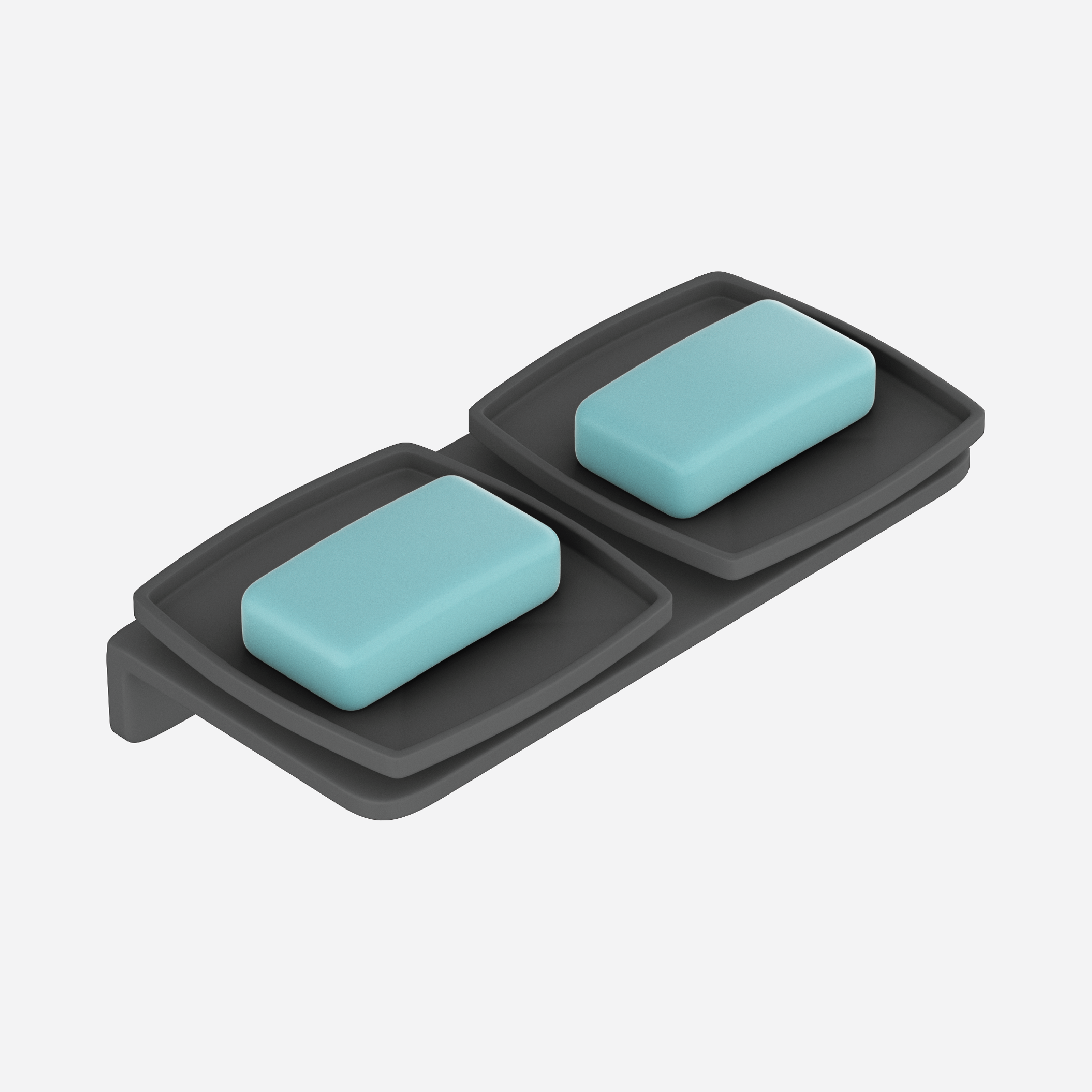 Double Large Square Soap Dish