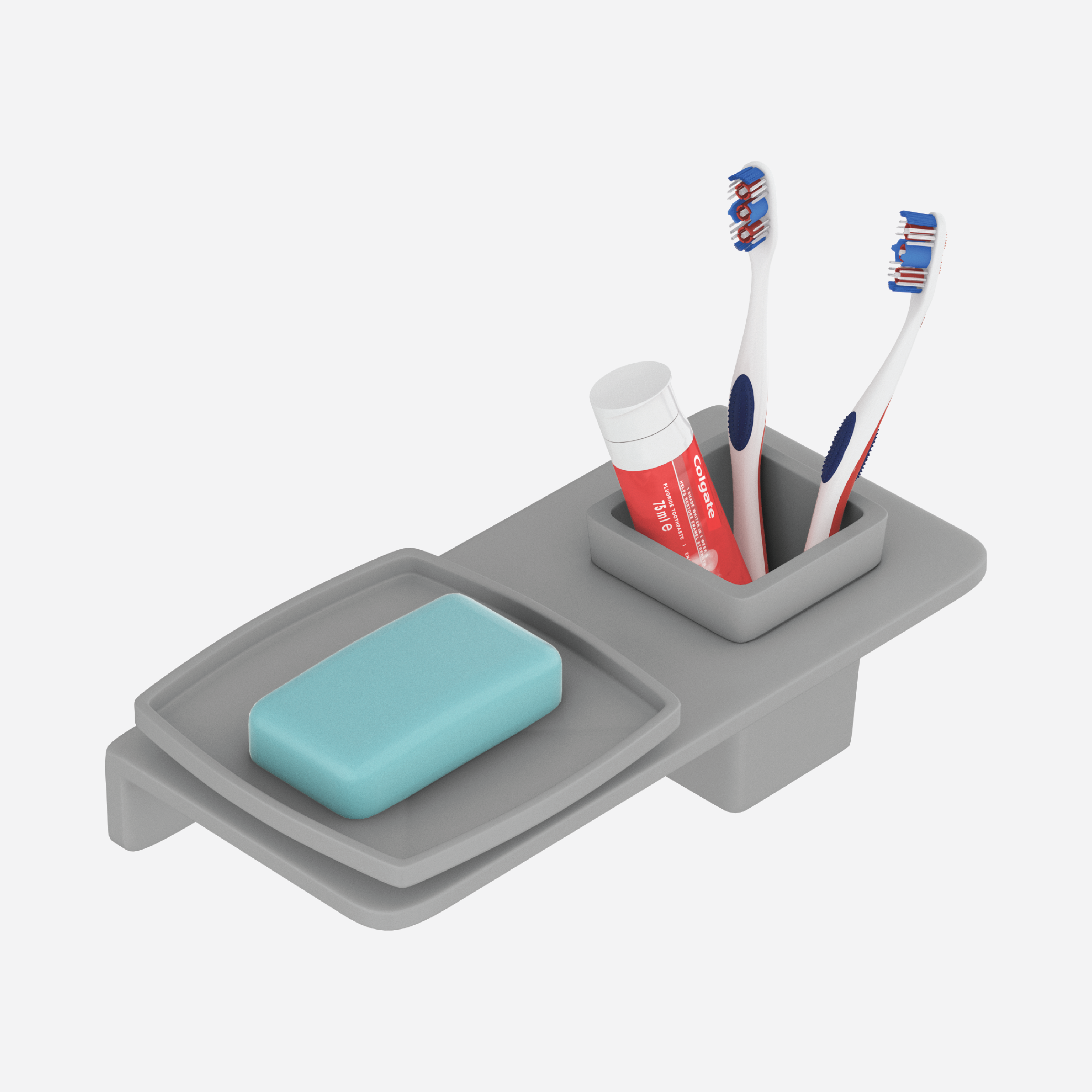 Large Square Soap Dish With Glass